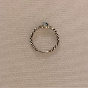 David Yurman Blue Topaz Ring SS-14K, so cute.